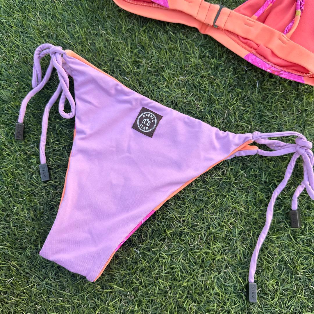 みーちゃんALEXIA STAM アリシアスタン花柄オレンジ水着 M上下