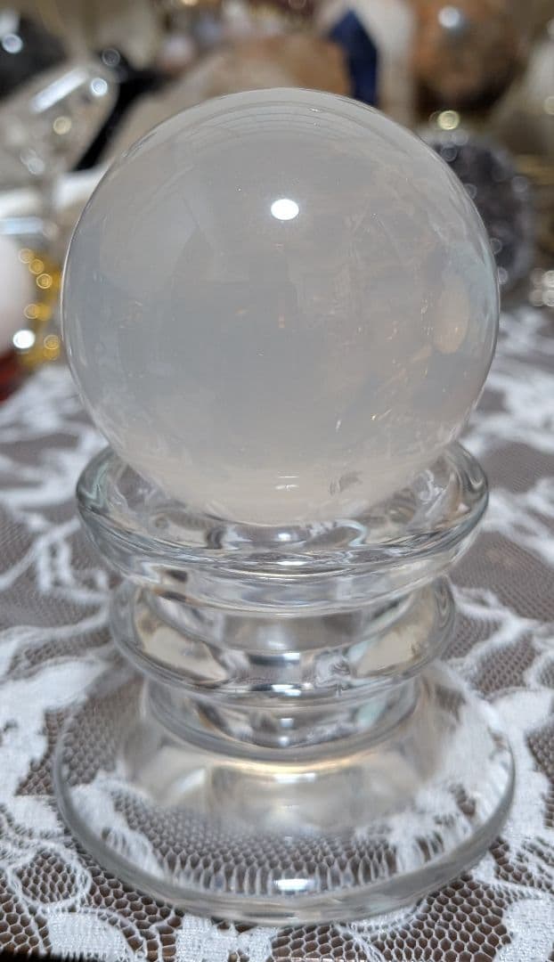 М☆水晶☆青雲ラダー☆ブルーラダー☆クリスタルクォーツ☆希少☆台座つき☆