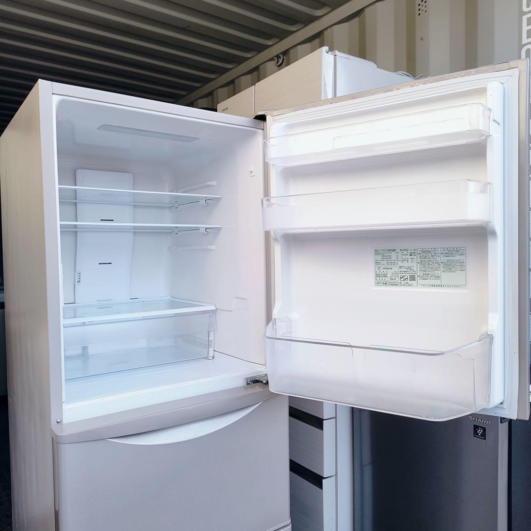 運搬取付無料！ライトブラウン・スリム冷蔵庫！ 純正日立！超美品！完動品！おトク！