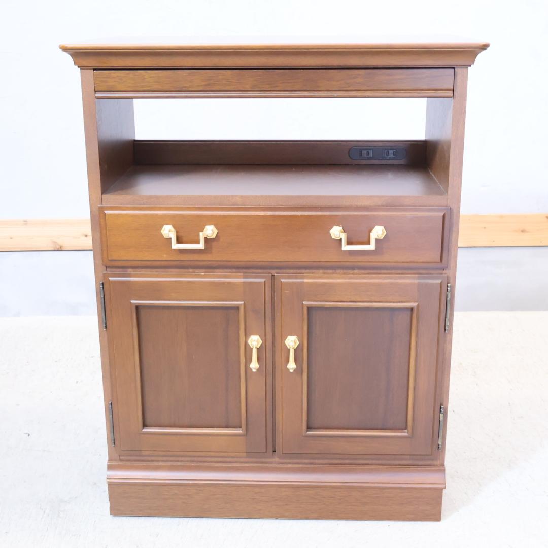 maruni マルニ 地中海 電話台 FAX台 アンティーク調 リビングボード