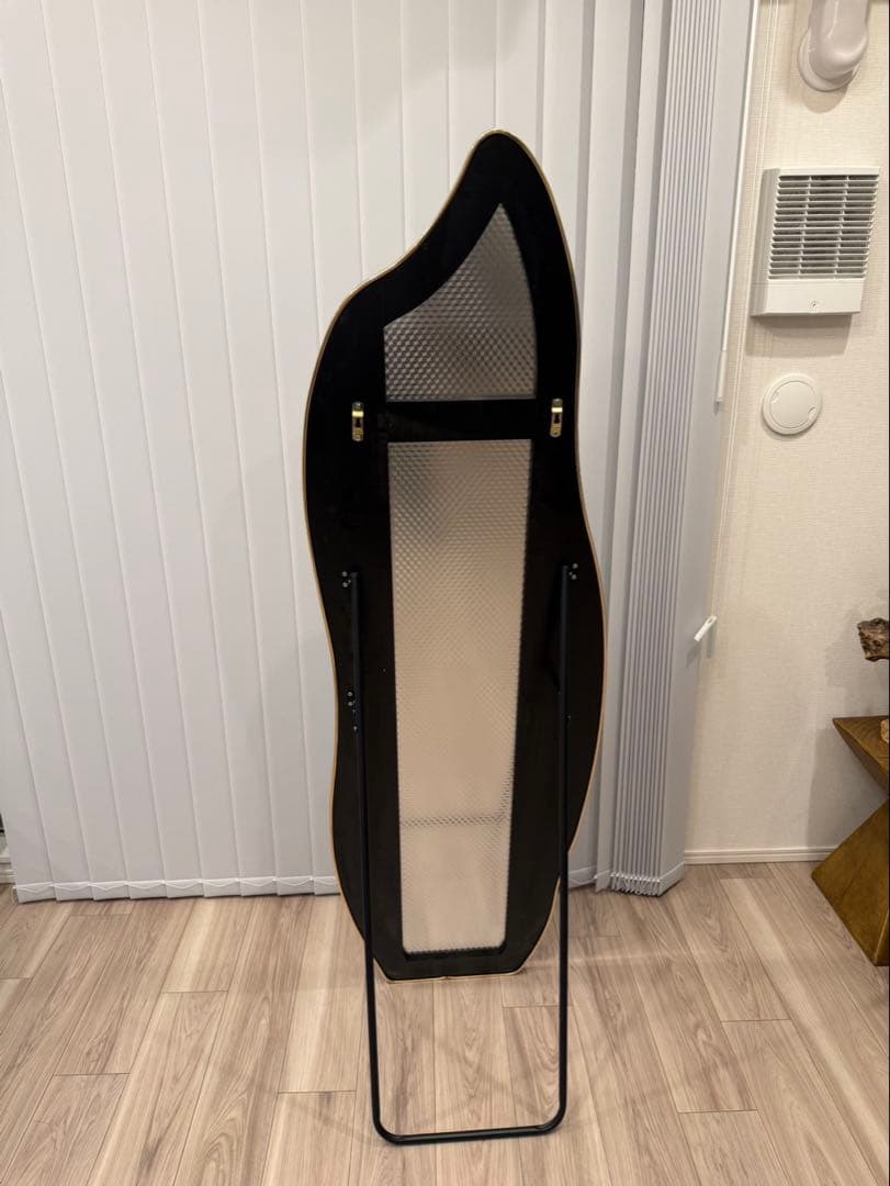ウェーブスタンドミラー ゴールド 160cm