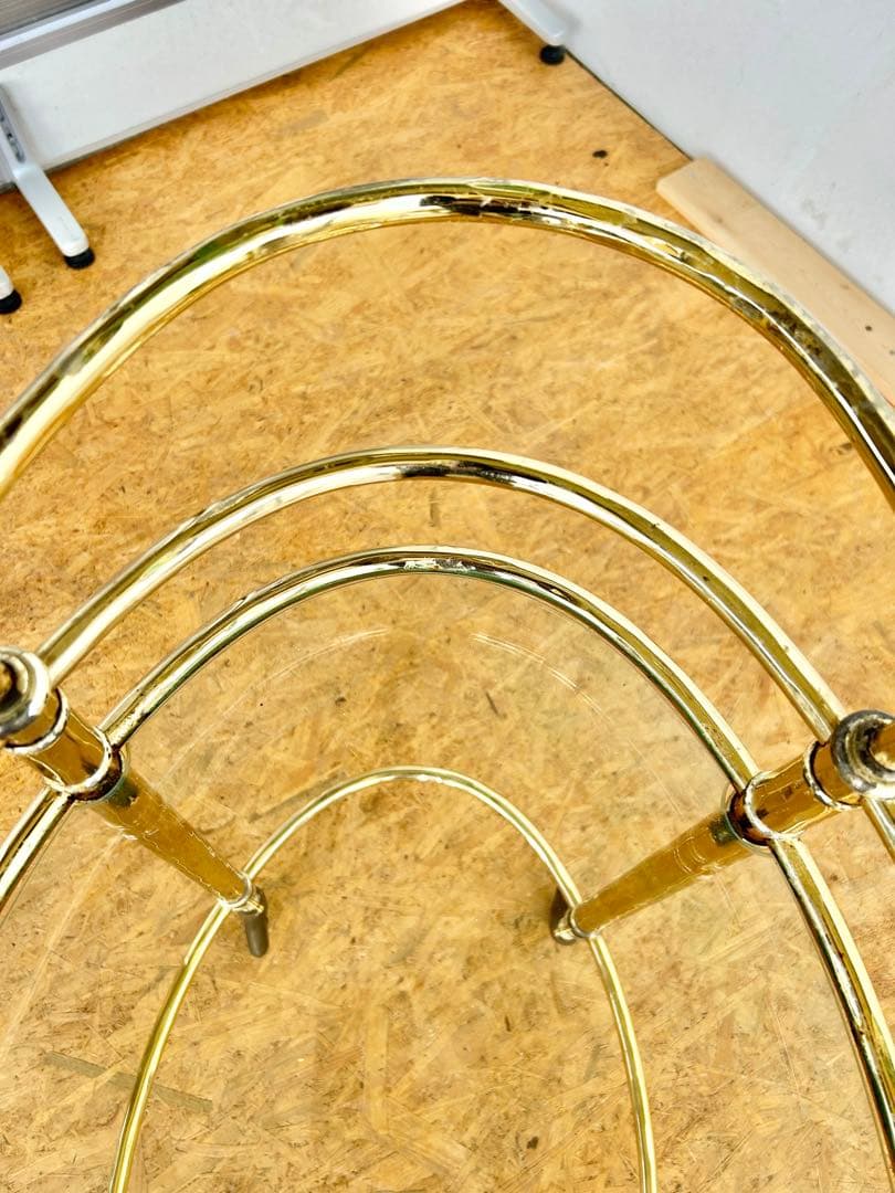 585 ヨーロピアン キッチンワゴン アンティーク　クラシック 重厚 真鍮風　a