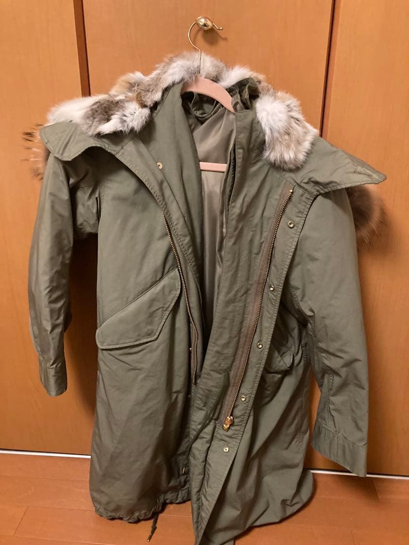 DEUXIÈME CLASSE ファー付きモッズコート XS