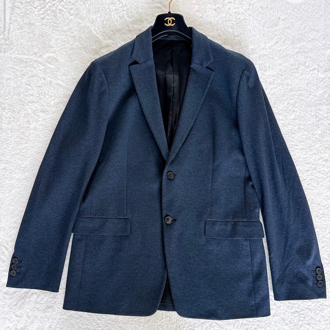 【Theory】ジャケット ジャージ ストレッチ 40サイズ ネイビー 現行タグ