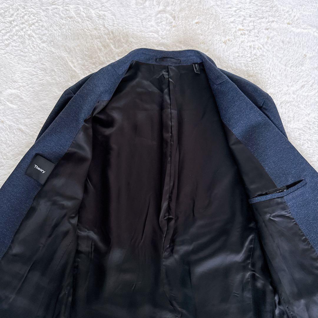 【Theory】ジャケット ジャージ ストレッチ 40サイズ ネイビー 現行タグ