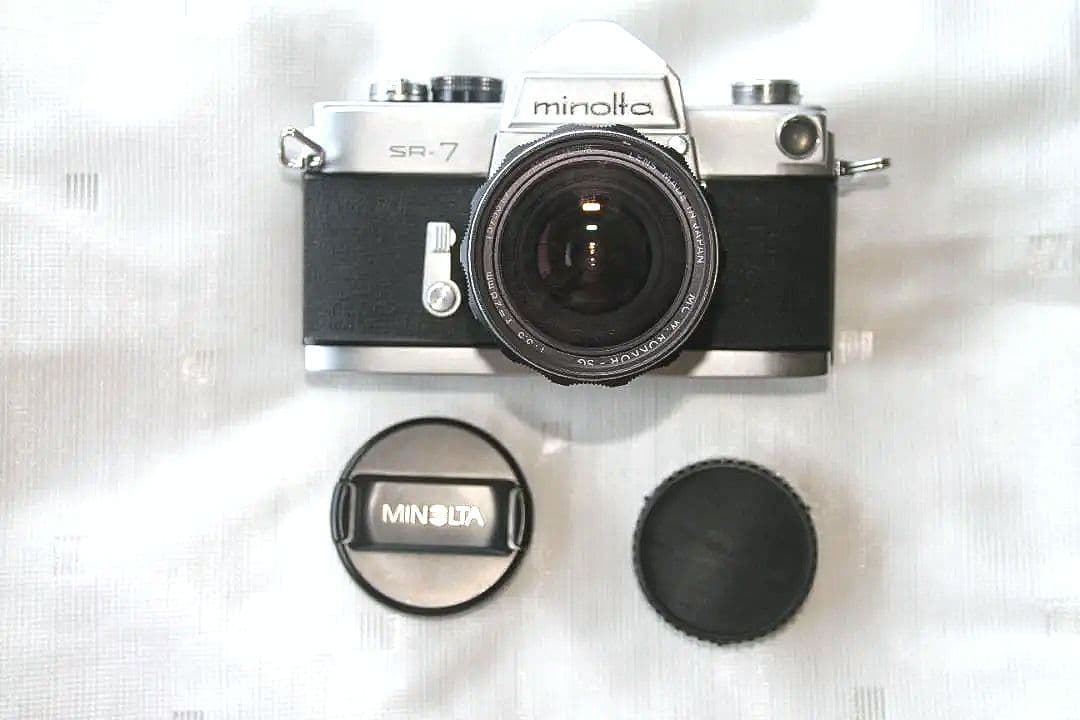 ミノルタSR7＋MC　Wロッコール－SG　28ｍｍｆ3.5付美品