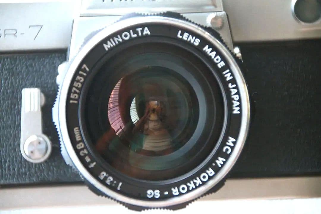 ミノルタSR7＋MC　Wロッコール－SG　28ｍｍｆ3.5付美品