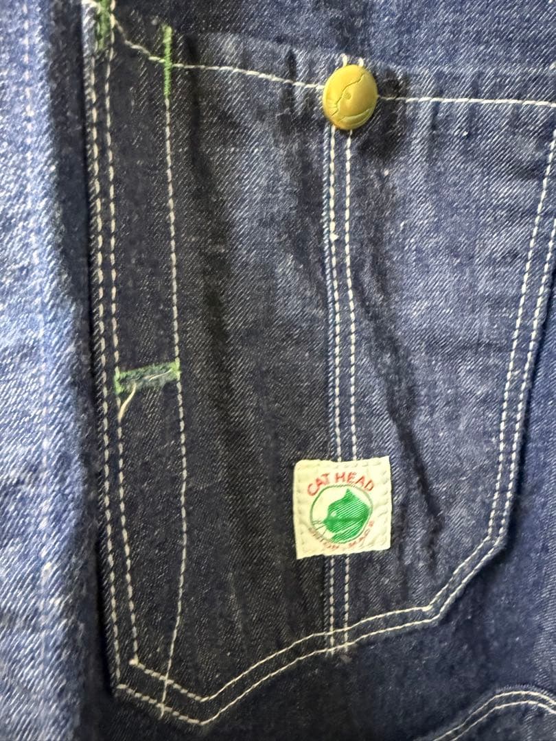 tcbジーンズ CAT HEAD デニムカバーオール 36