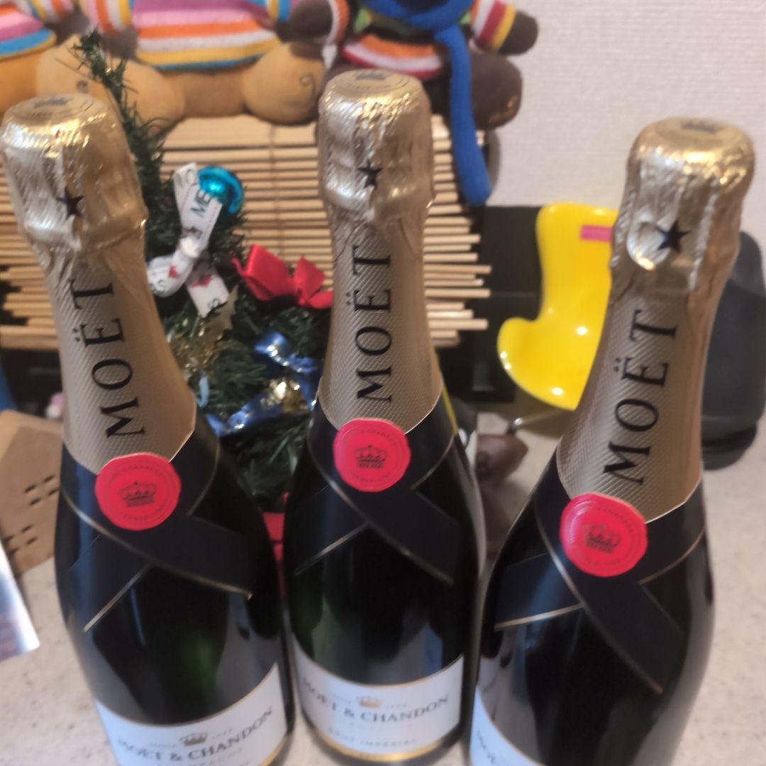 モエエシャンドンブリュットアンペリアル750mi 3本セット　フルボトル