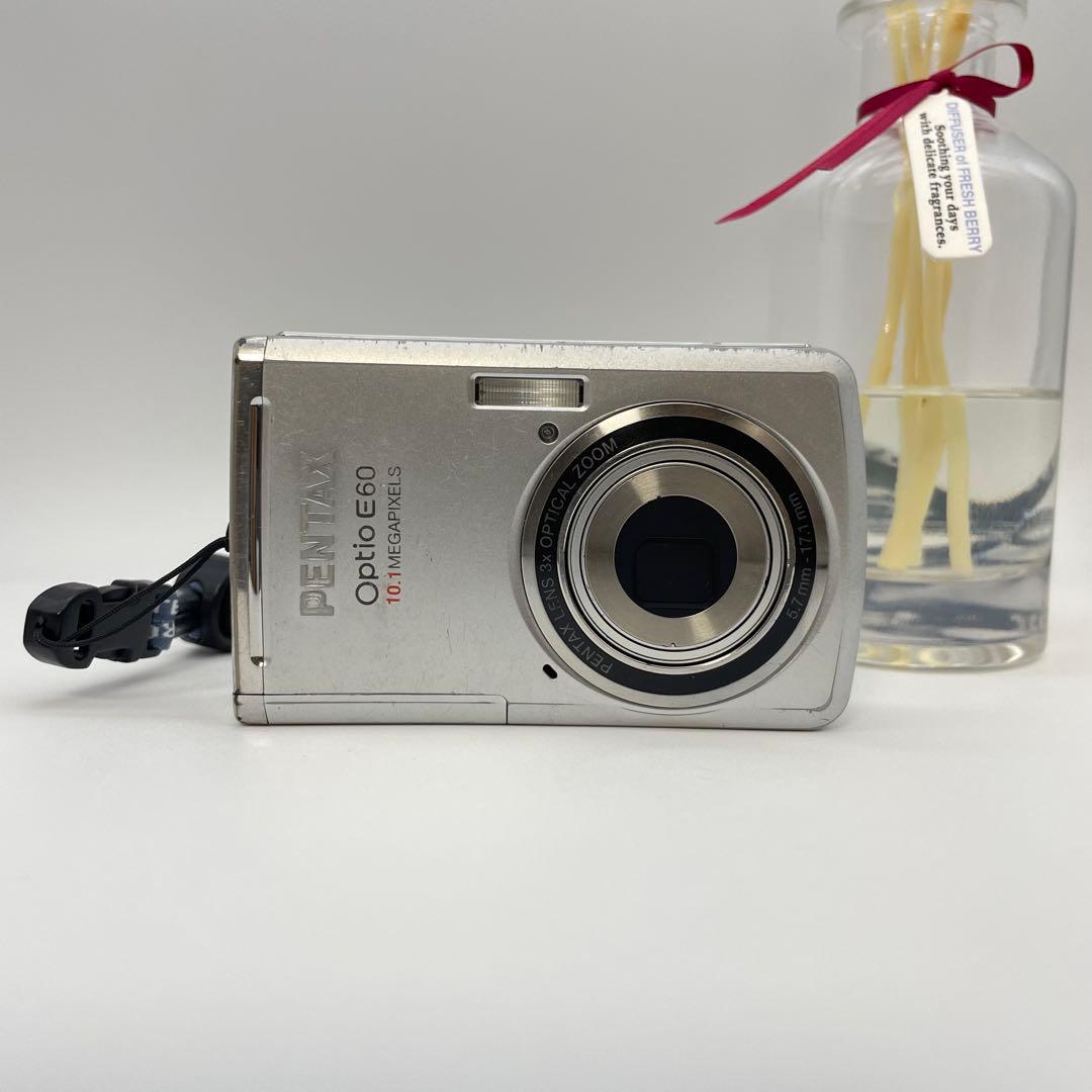 スマホ転送OK✨PENTAX Optio E60✨動作確認済 単三電池 可愛い♪