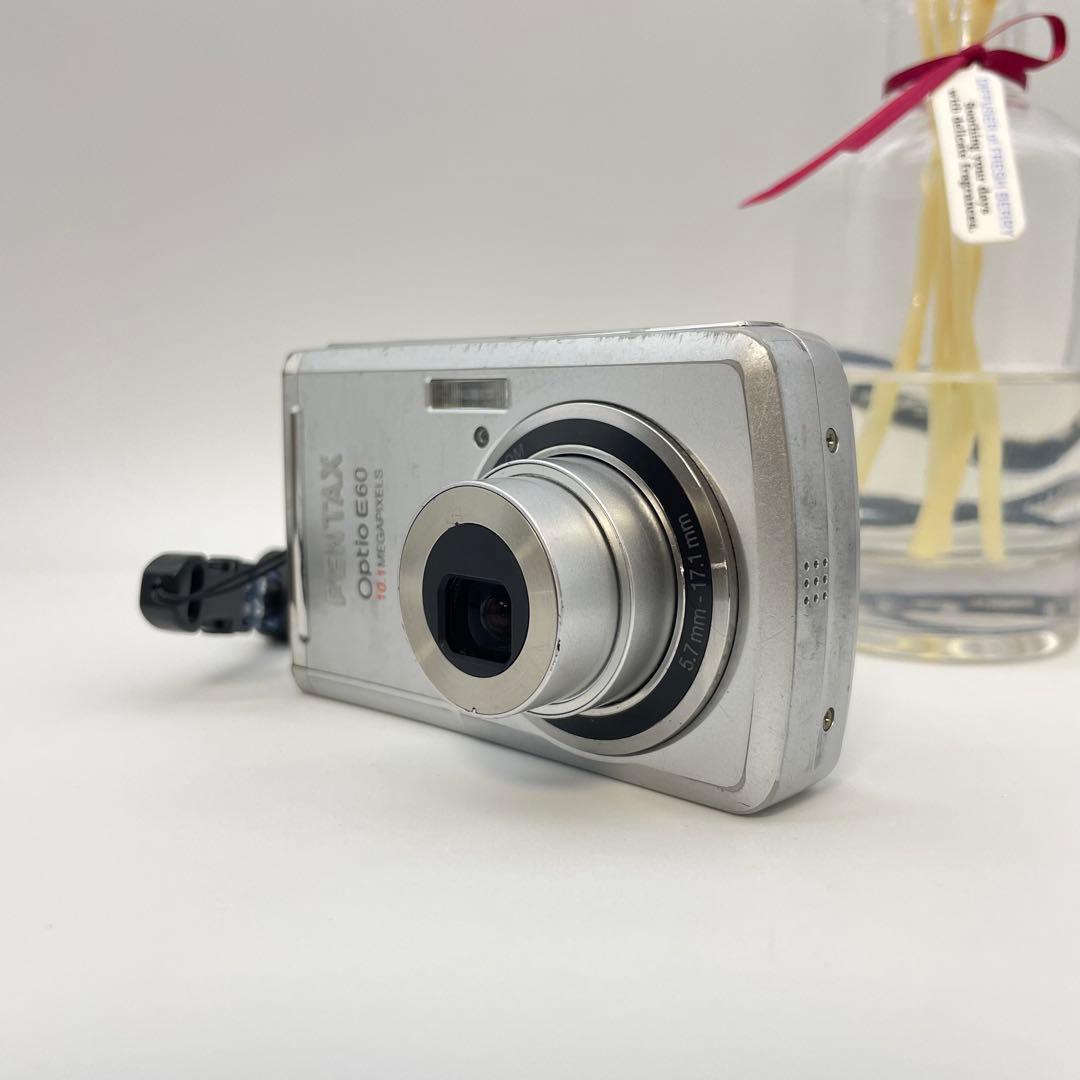 スマホ転送OK✨PENTAX Optio E60✨動作確認済 単三電池 可愛い♪