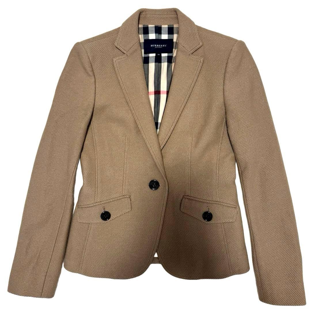 未使用級 バーバリーロンドン テーラードジャケット 裏地ノバチェック 38