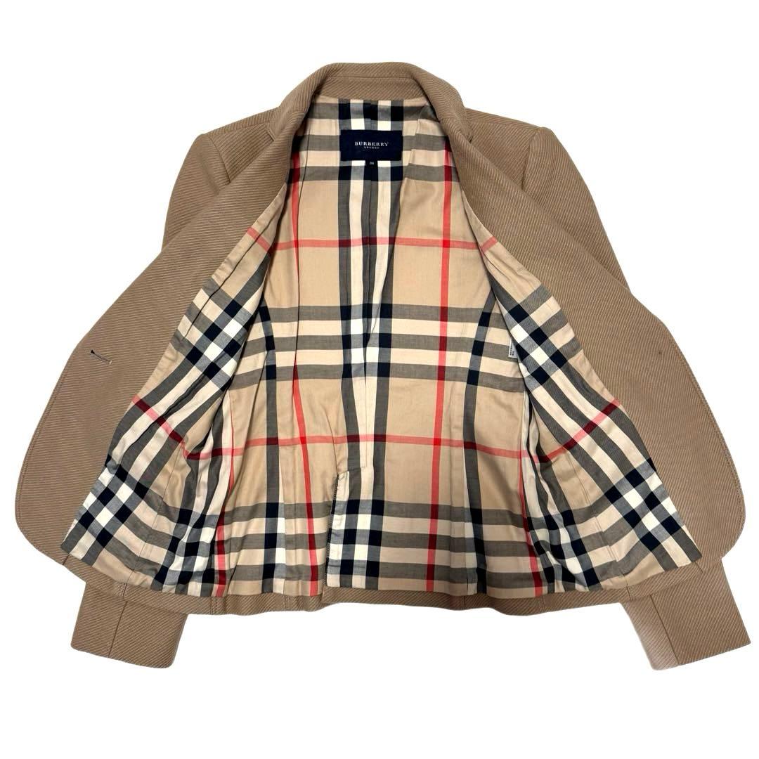 未使用級 バーバリーロンドン テーラードジャケット 裏地ノバチェック 38