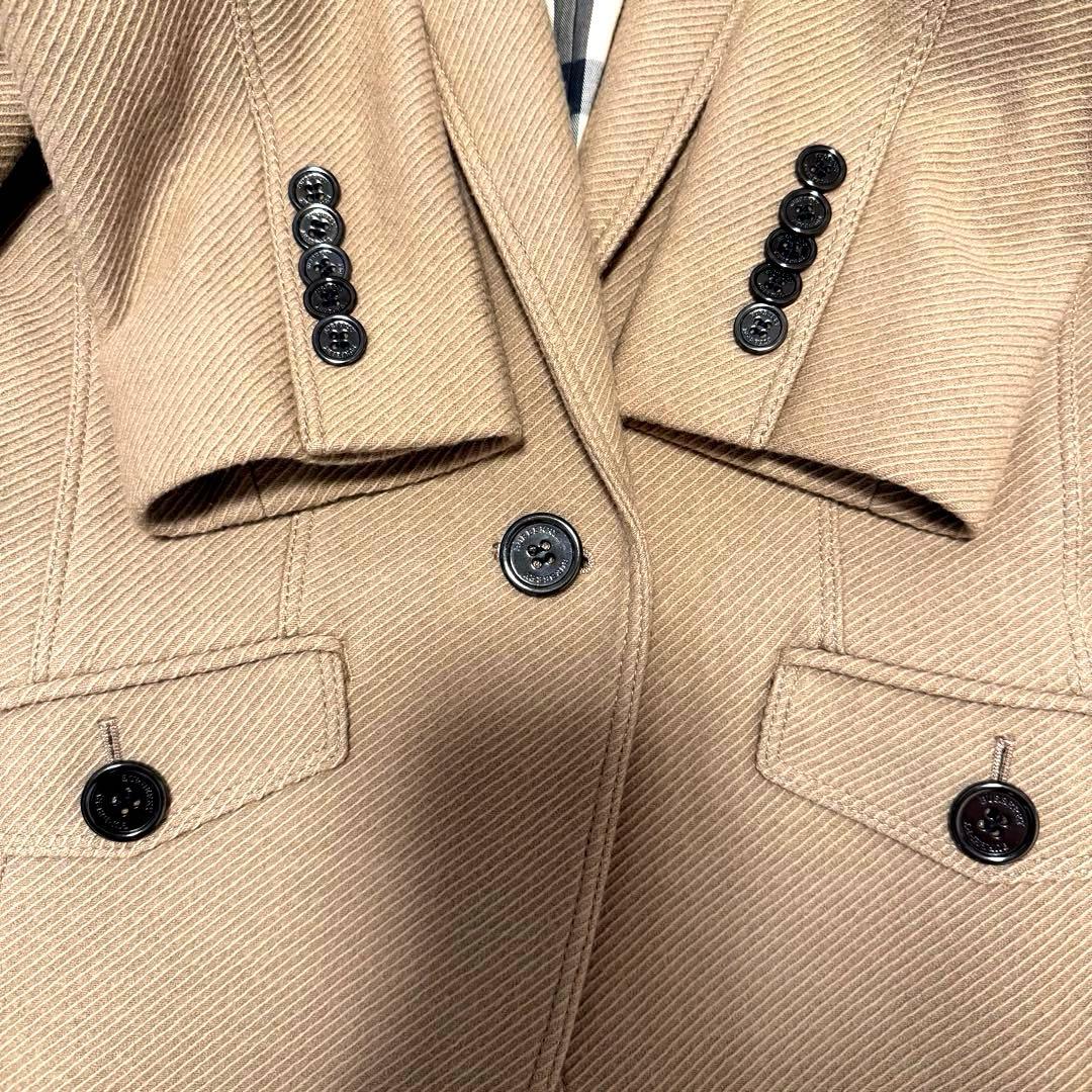 未使用級 バーバリーロンドン テーラードジャケット 裏地ノバチェック 38