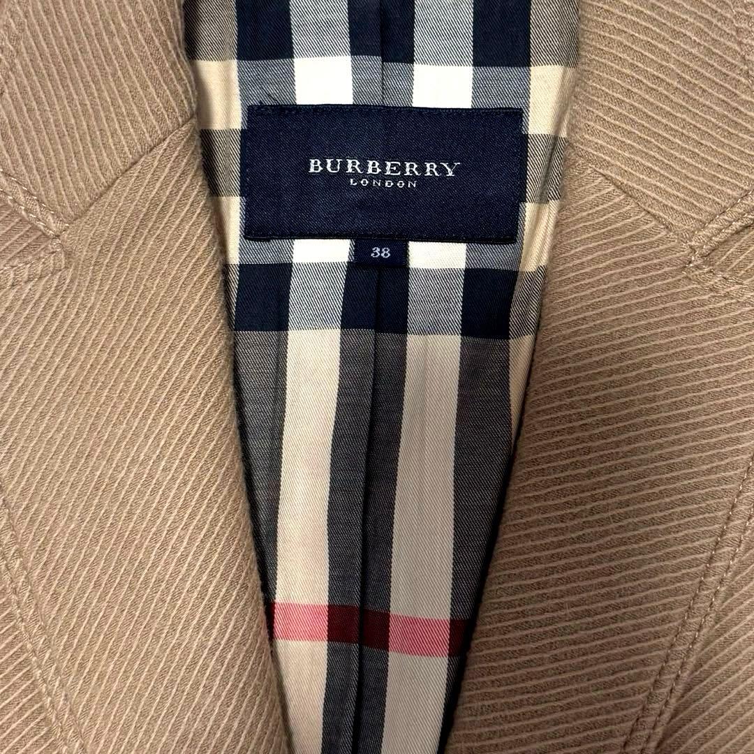 未使用級 バーバリーロンドン テーラードジャケット 裏地ノバチェック 38