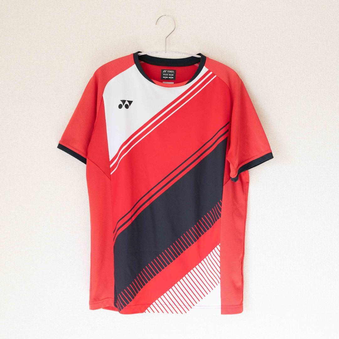 4*葉様 YONEX ゲームシャツ 柳井商工 背面 ユニ Lサイズ レッド (1
