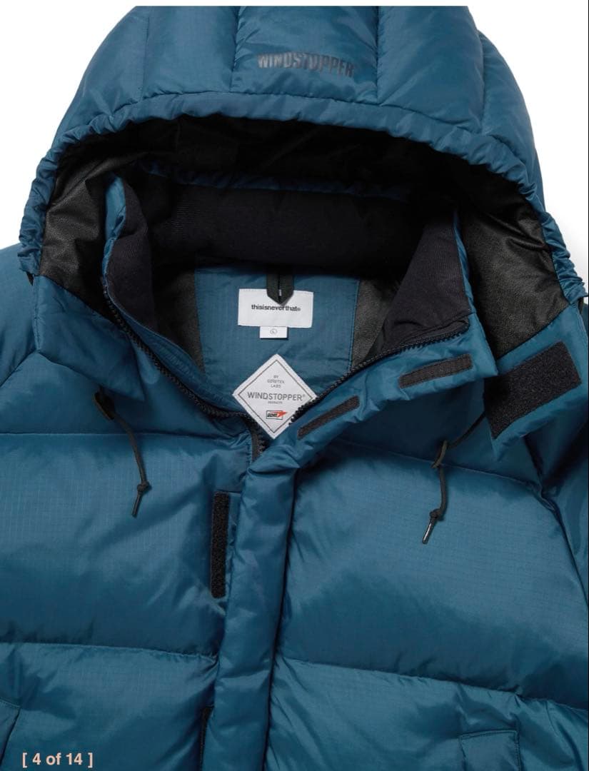 thisisneverthat ダウンジャケット ブルー