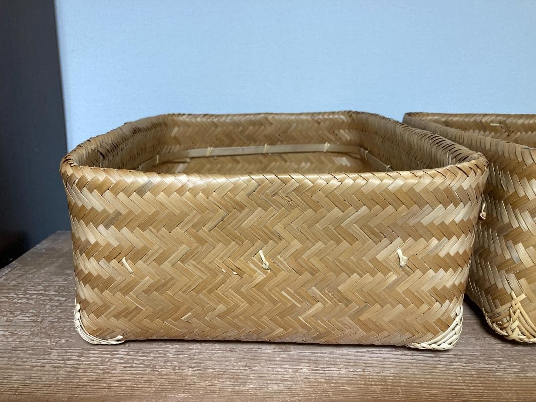 ババグーリ☆竹篭　行李☆大きいサイズ　ヨーガンレール　アンティーク美品