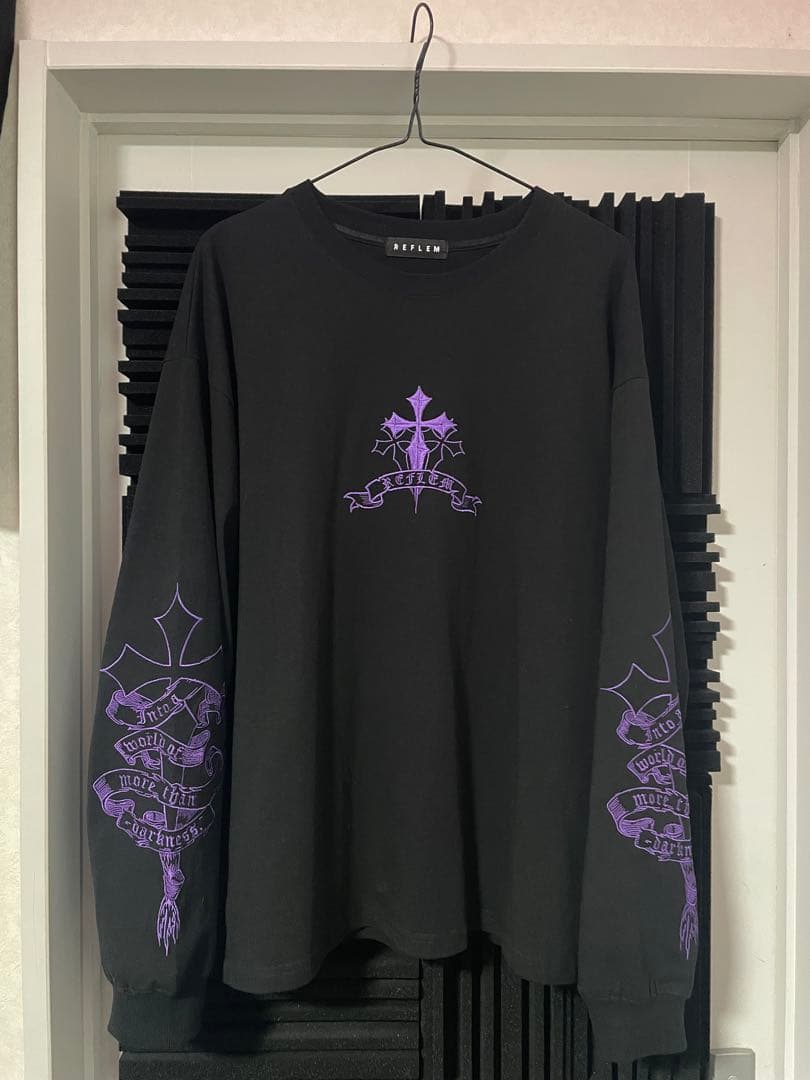 『REFLEM/レフレム』クロス刺繍 Tee/ロングスリーブカットソー