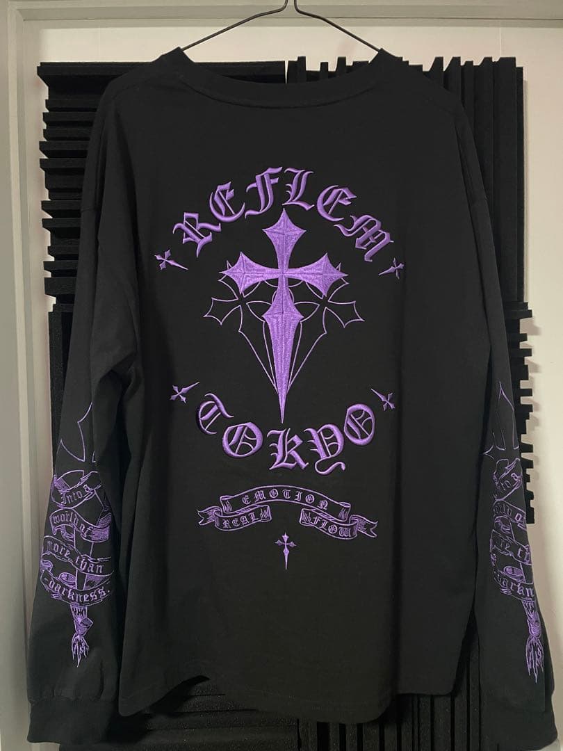 『REFLEM/レフレム』クロス刺繍 Tee/ロングスリーブカットソー