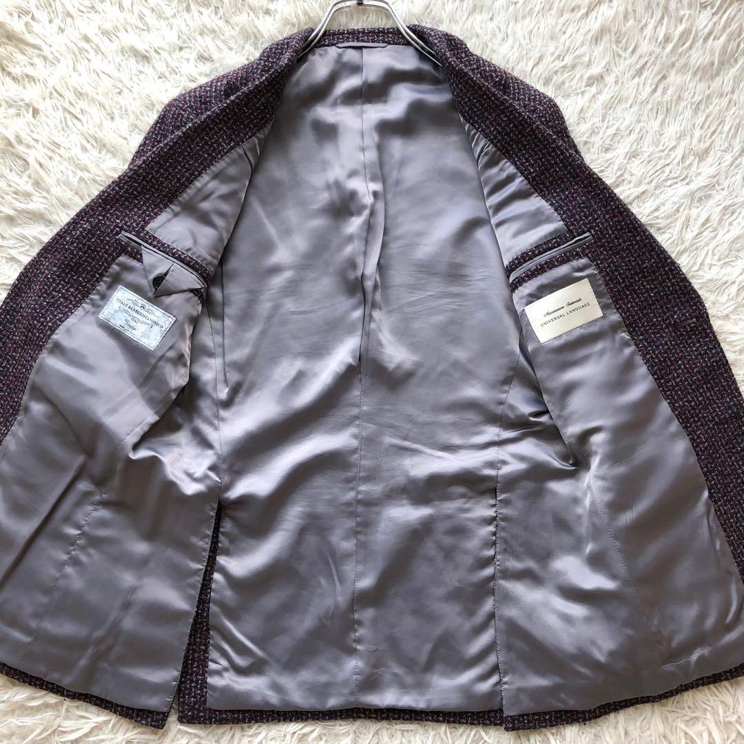 【極美品カノニコ ツイード三者混】ユニバーサルランゲージ　テーラードジャケット