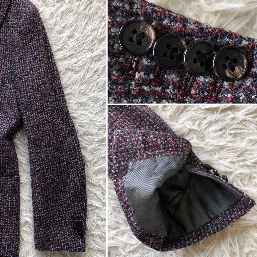 【極美品カノニコ ツイード三者混】ユニバーサルランゲージ　テーラードジャケット