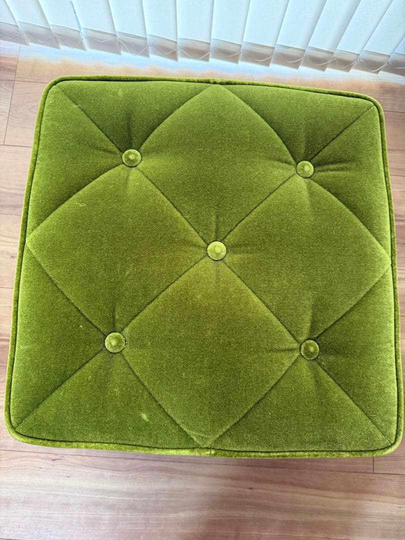 (送料込！)カリモク60 オットマン モケットグリーン（正規品）取説アリ