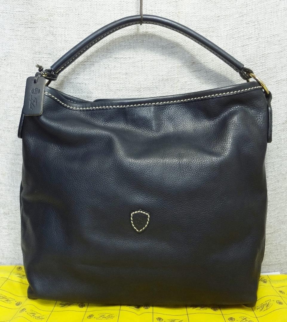 ニッシー【美品】Felisi 　フェリージ　14-8　レザー　バッグ　黒