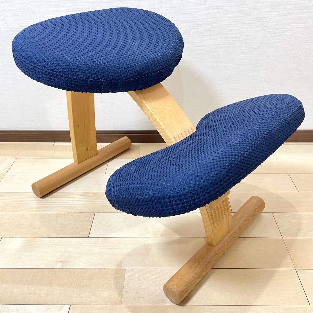 バランスラボ バランスチェア バランスイージー ネイビー 中古品 サカモトハウス