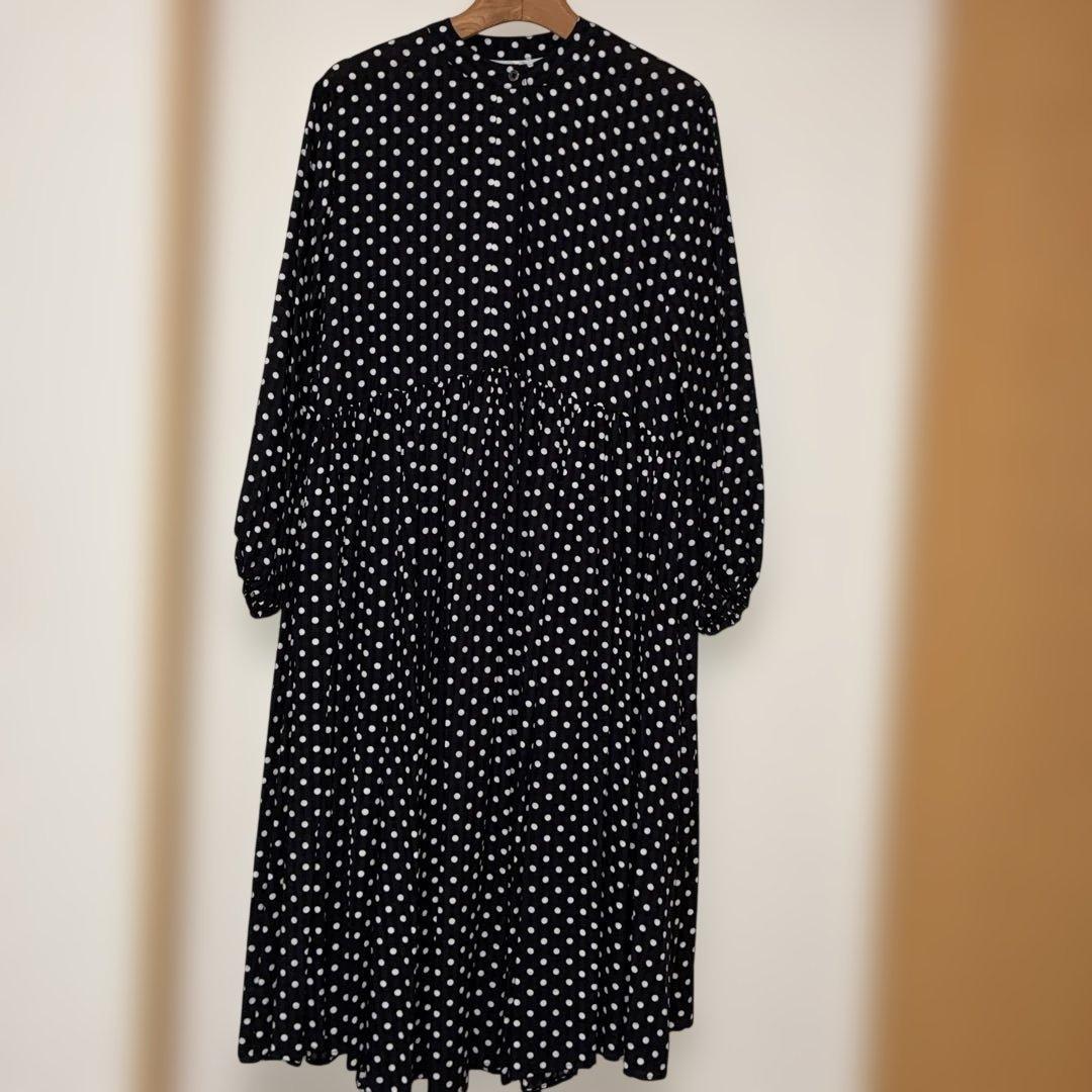 ビアズリー　ドットギャザーワンピース　サイズ0