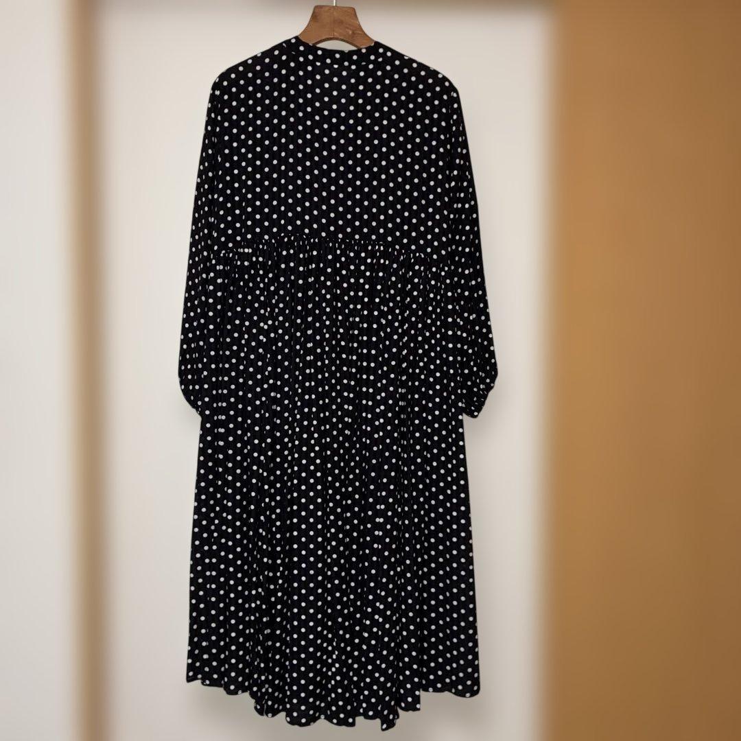 ビアズリー　ドットギャザーワンピース　サイズ0