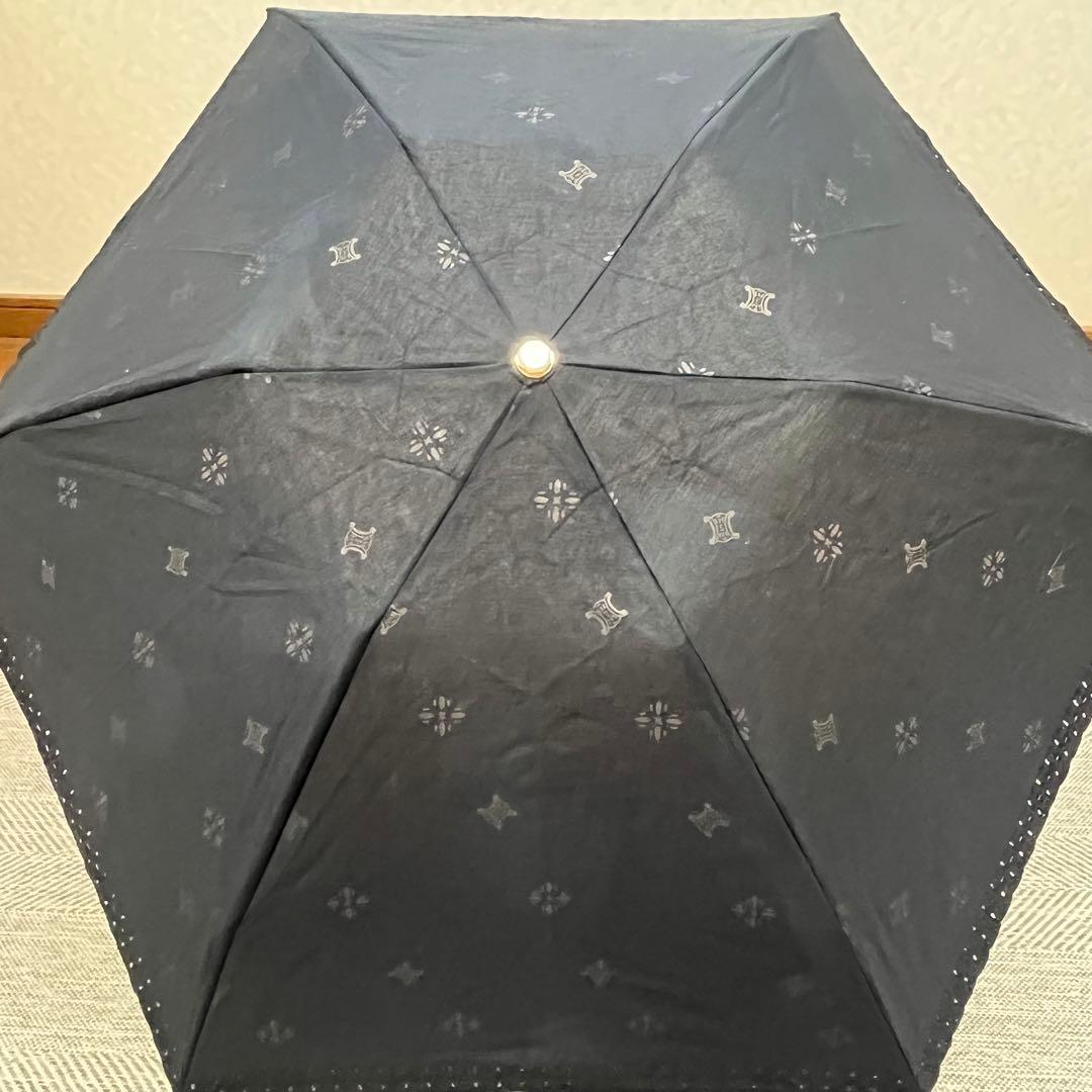 希少　CELINE セリーヌ　マカダム　総柄　日傘 折りたたみ傘