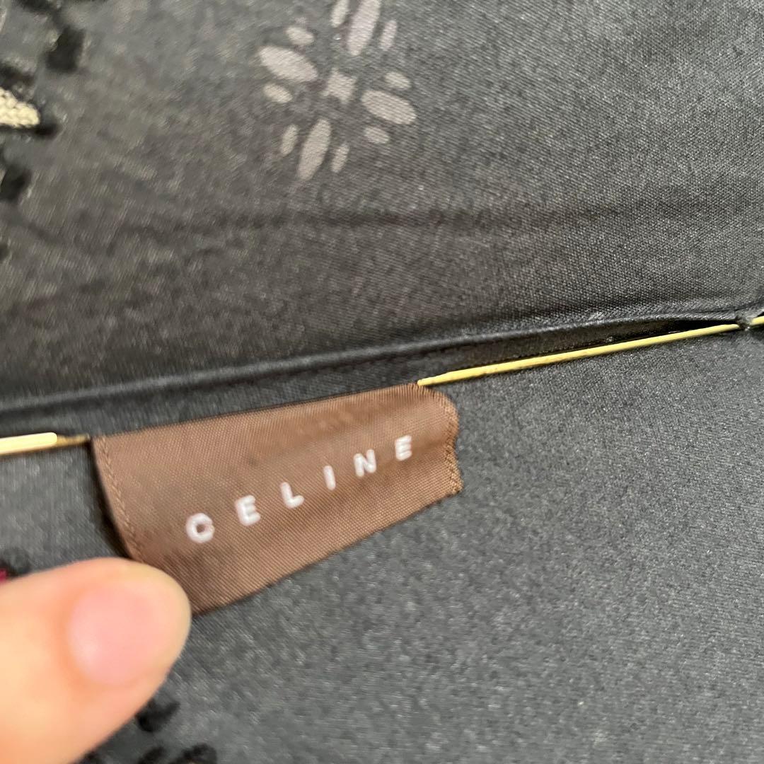 希少　CELINE セリーヌ　マカダム　総柄　日傘 折りたたみ傘