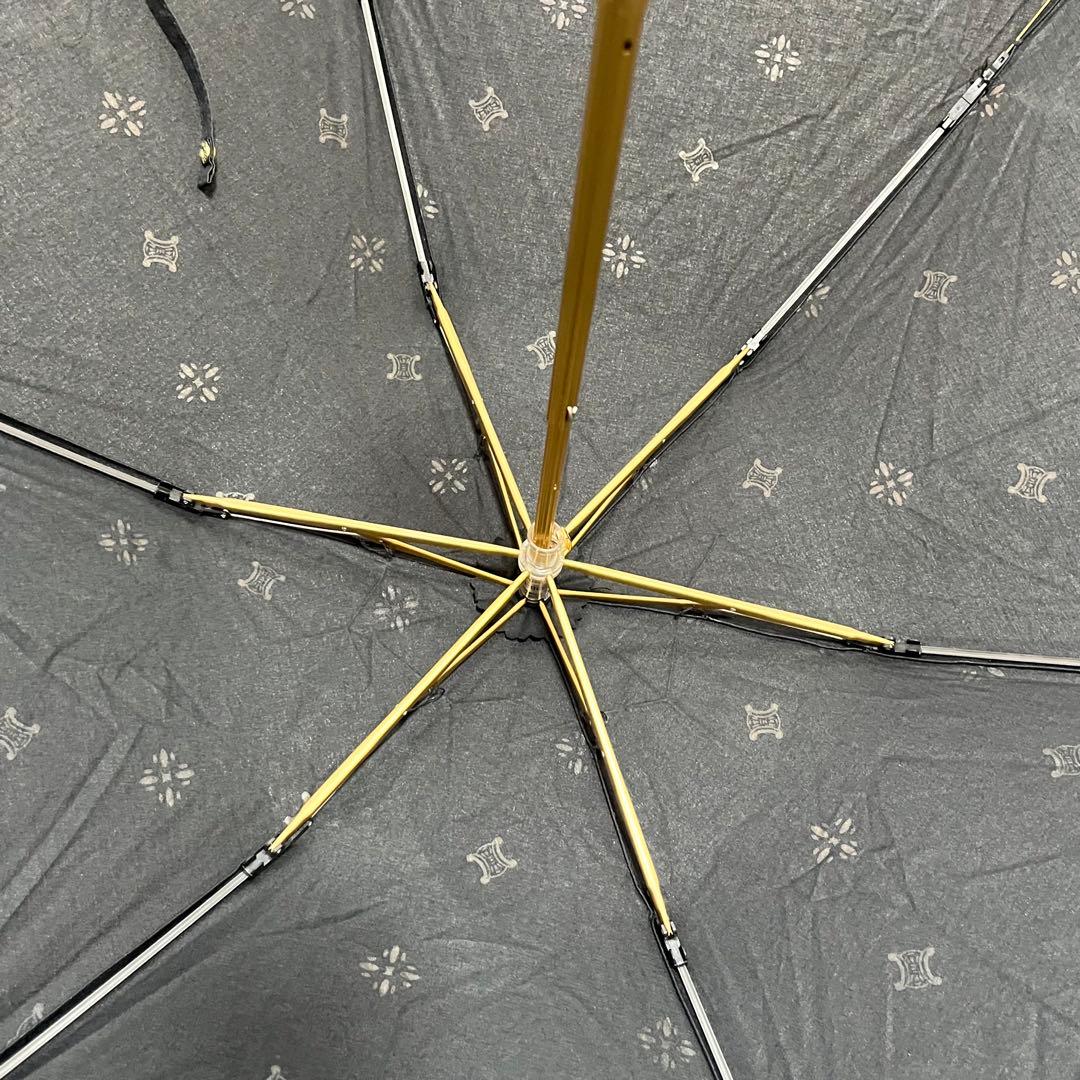 希少　CELINE セリーヌ　マカダム　総柄　日傘 折りたたみ傘
