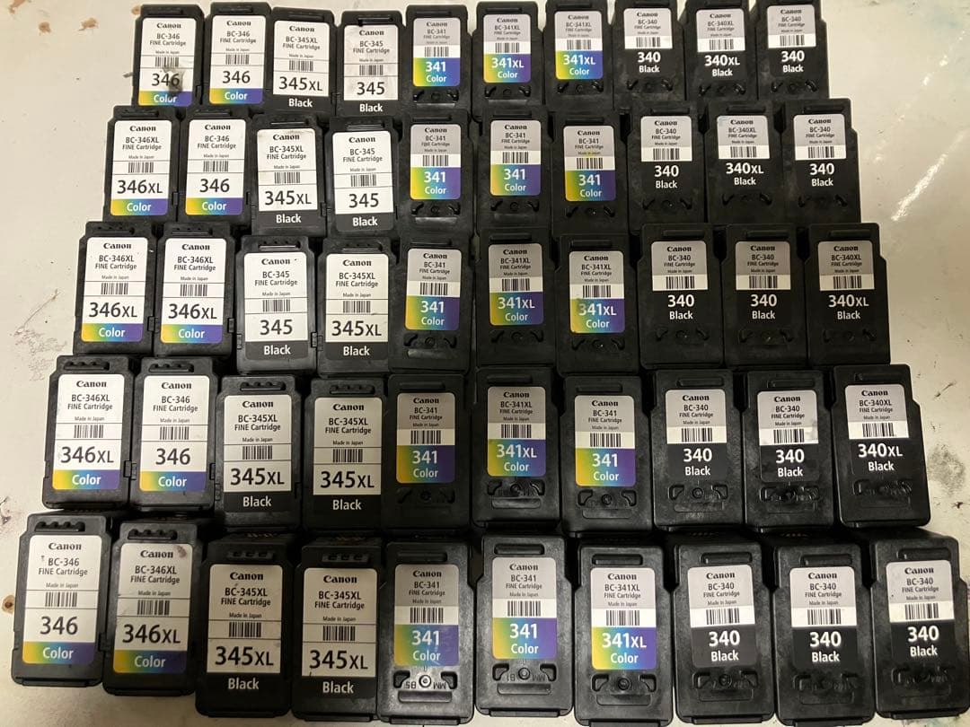 Canon純正インクカートリッジBC-340等　50個セット　使用済み
