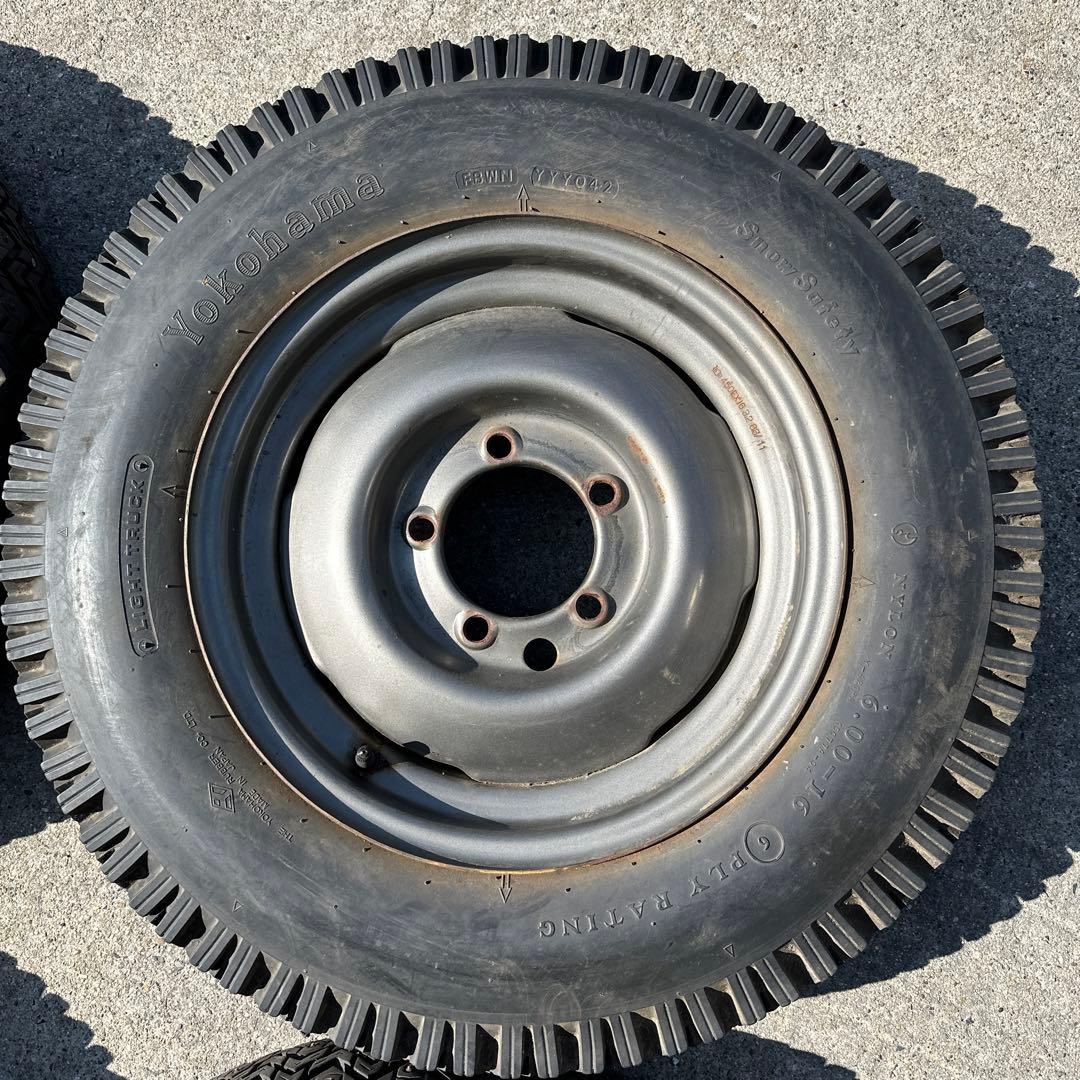 6.00R16 6PR ジムニーホイール付き　スパイクタイヤ4本