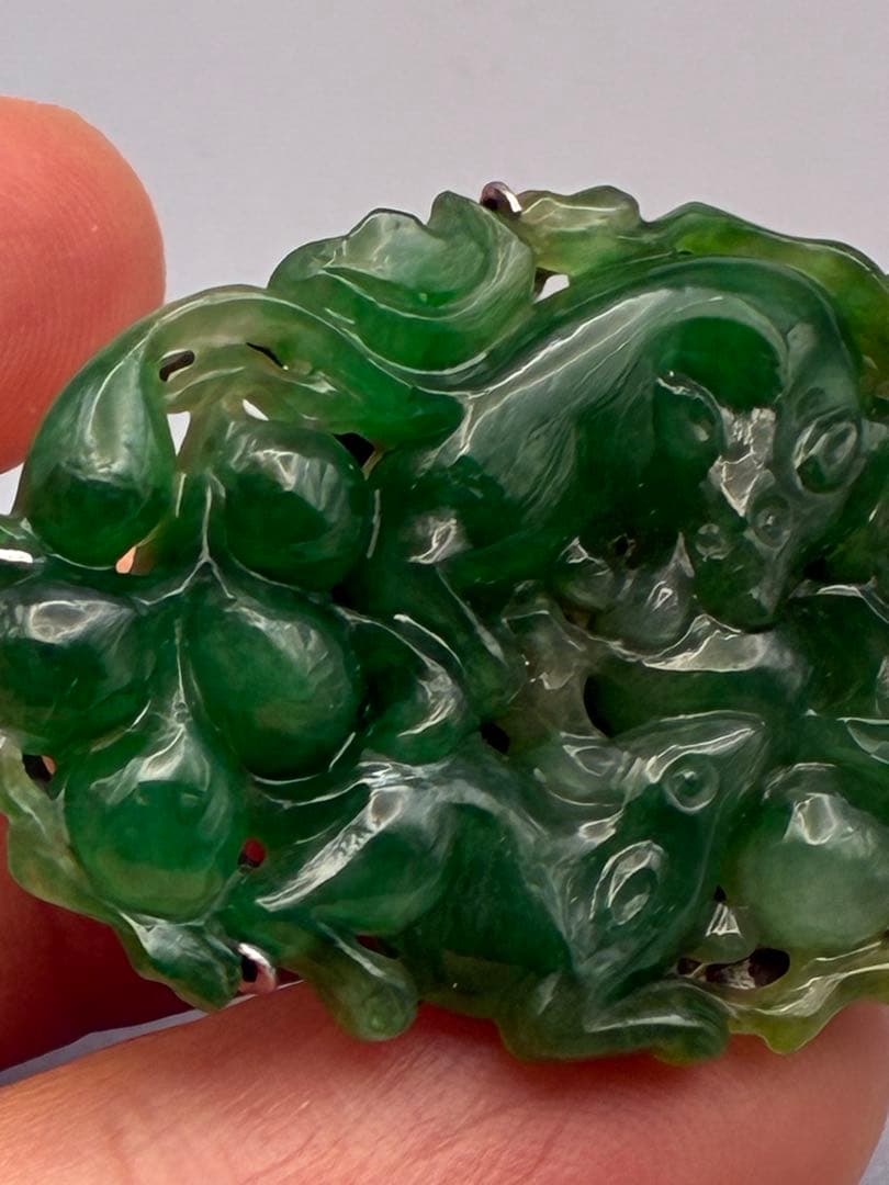 13号 翡翠　silver リング　指輪　レディース