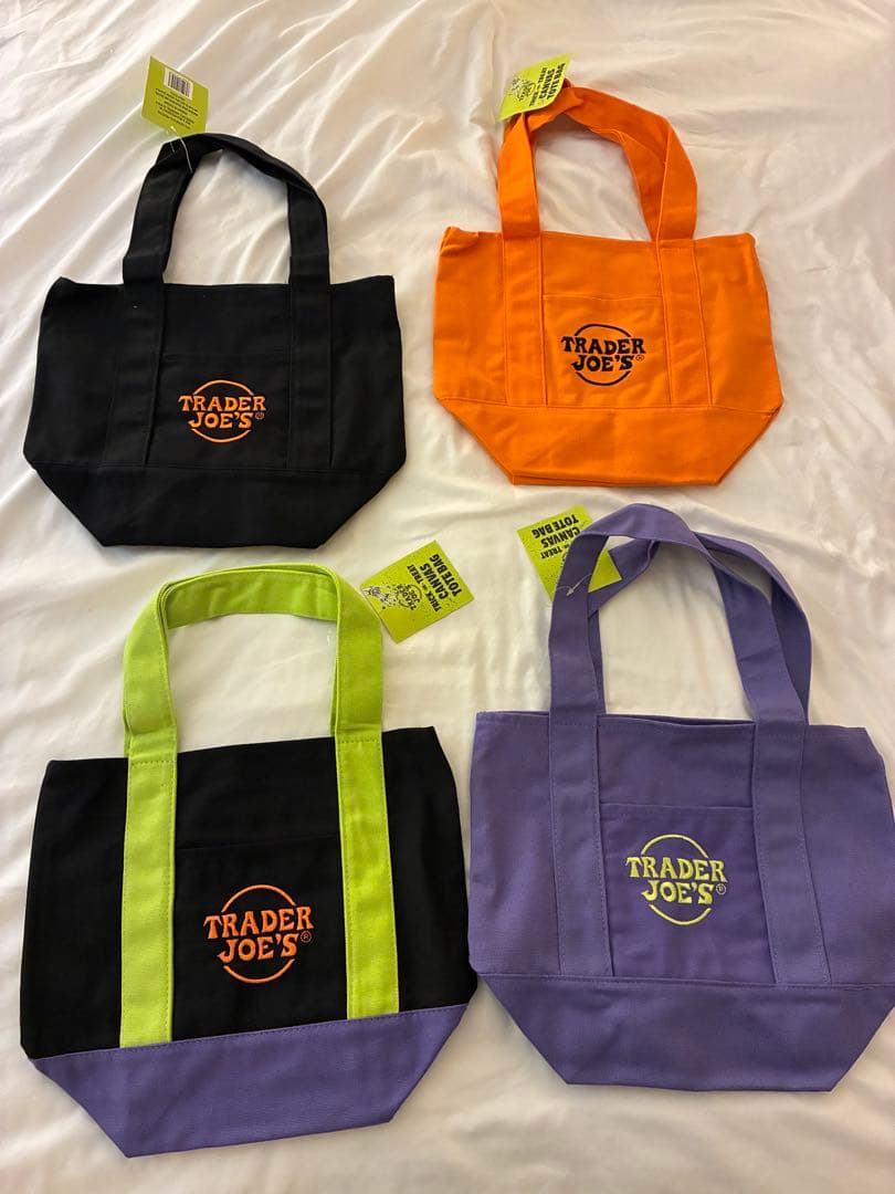 Trader Joe's ミニキャンバストートバッグ ハロウィン限定デザイン