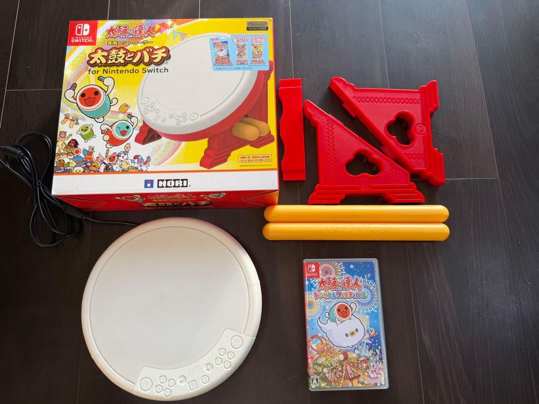 太鼓の達人⭐︎ドンダフルフェスティバル Switch専用⭐︎太鼓とバチセット