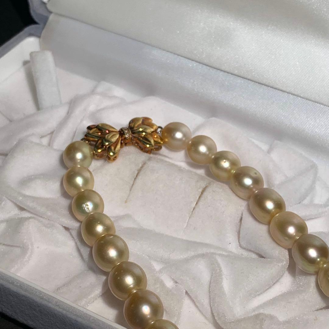 Fantasy様用 K18/ダイヤモンド 白蝶真珠 ゴールデンパール