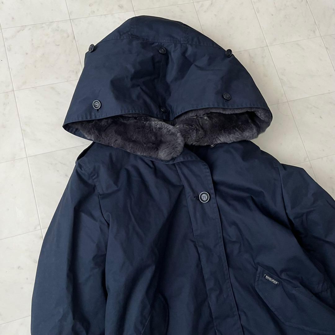 美品♡ウールリッチ ダウンライナー ラビットファー 2way モッズコート S