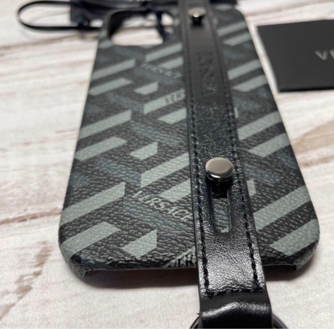VERSACE ヴェルサーチ スマホケース ストラップ レザー イタリア製