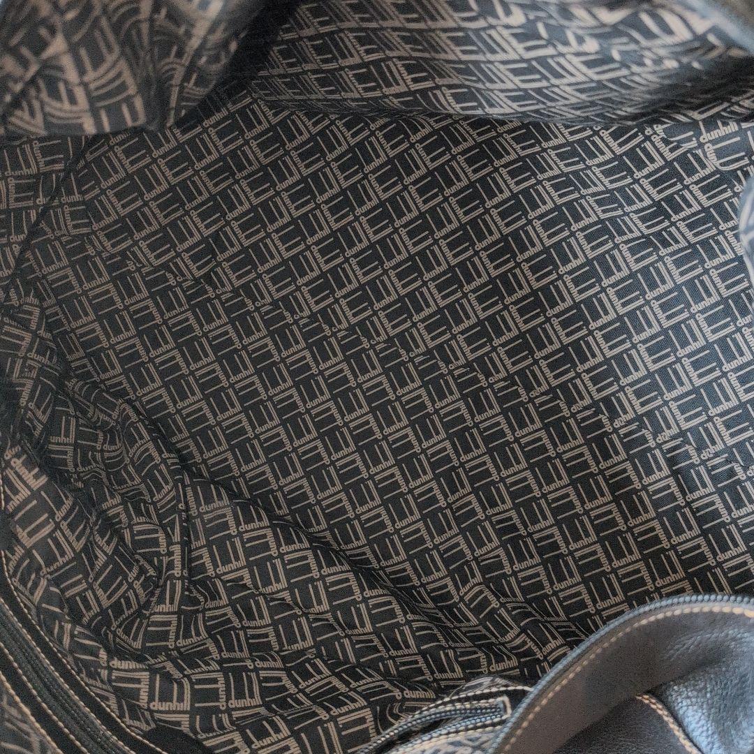 綺麗★dunhillダンヒル　ボストンバッグ　本革　ブラック　レザー　旅行　出張