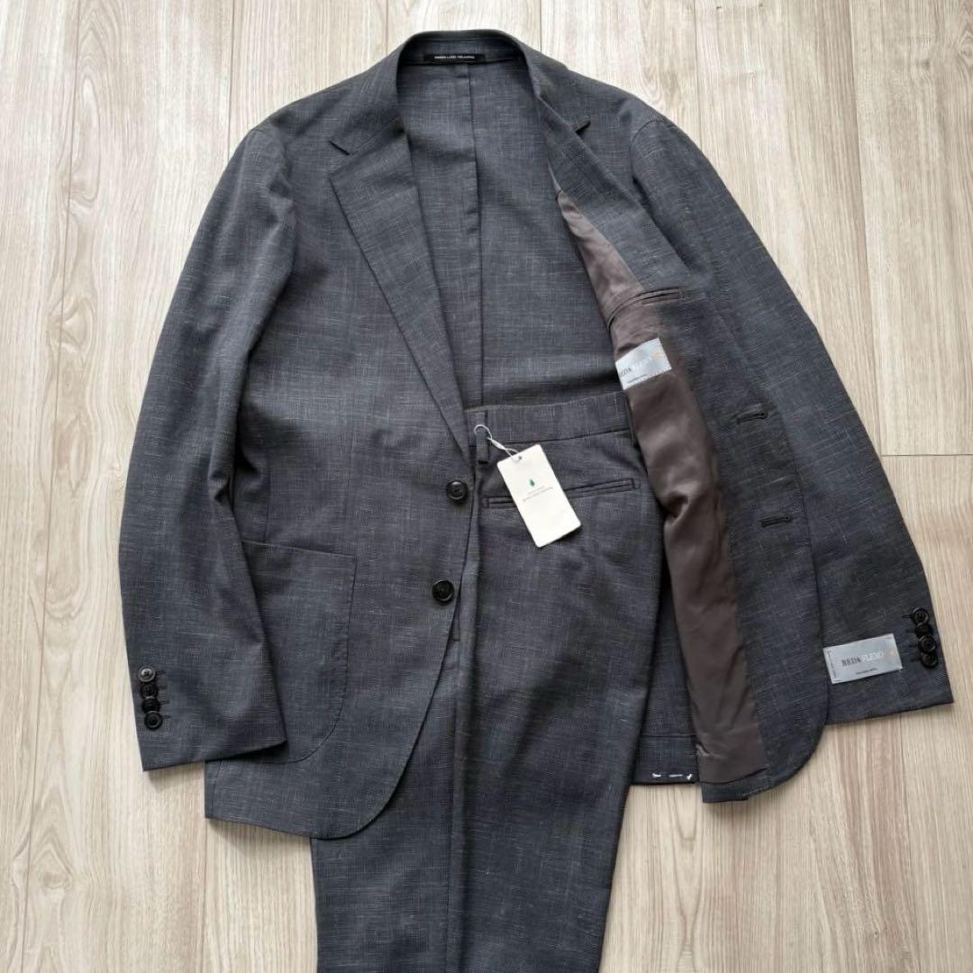 【新品】グリーンレーベルリラクシング REDA メンズスーツ グレー 44 春夏
