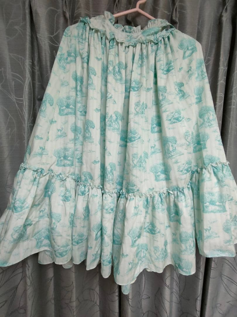 美品 エミリーテンプルキュート ミント トワルドジュイ柄スカート