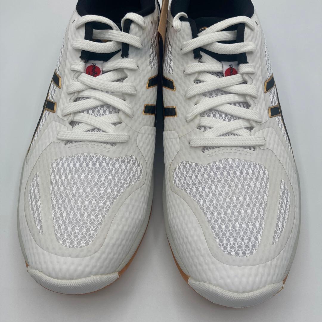asics バレーボールシューズ ホワイト/ブラック/ゴールド　25.0㎝