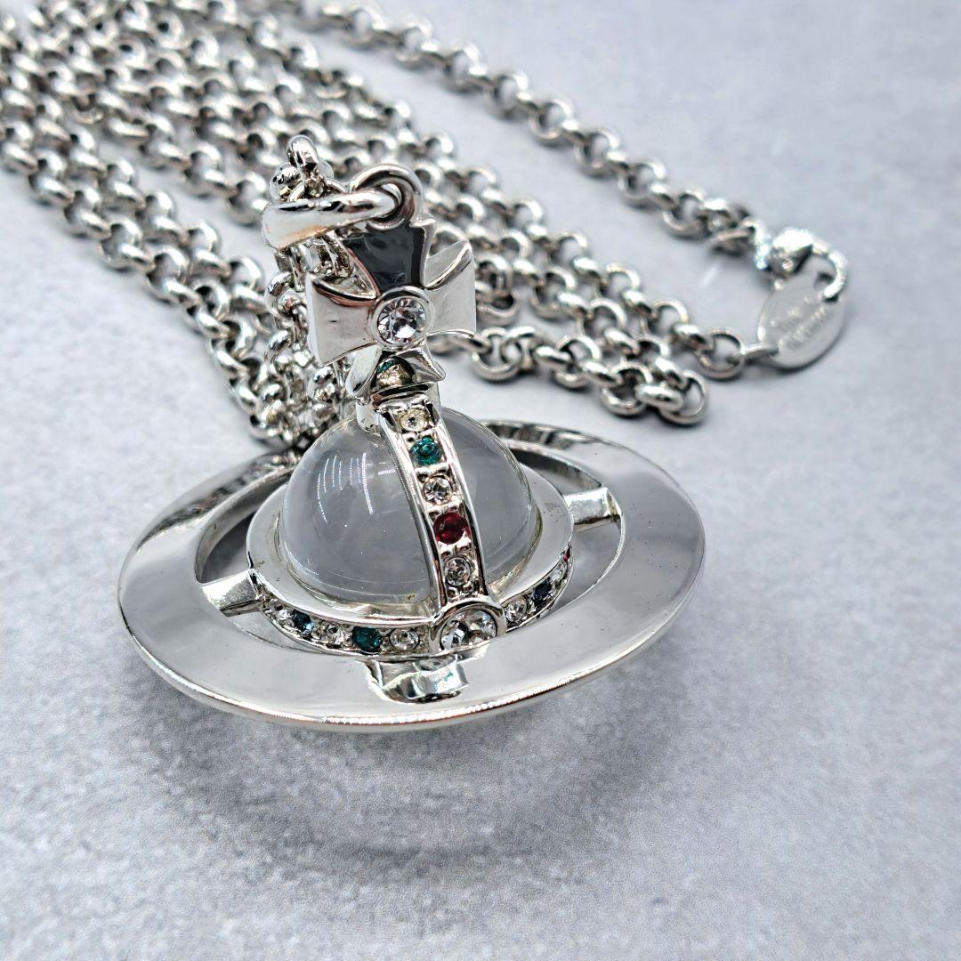 ヴィヴィアンウエストウッド ネックレス ビッグオーブ シルバー 裏文字有 正規品