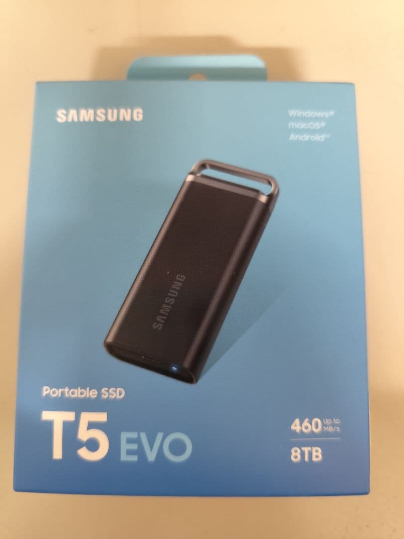 新品未開封 サムスン 8TBSSD T5 EVO MU-PH8T0S-IT/EC