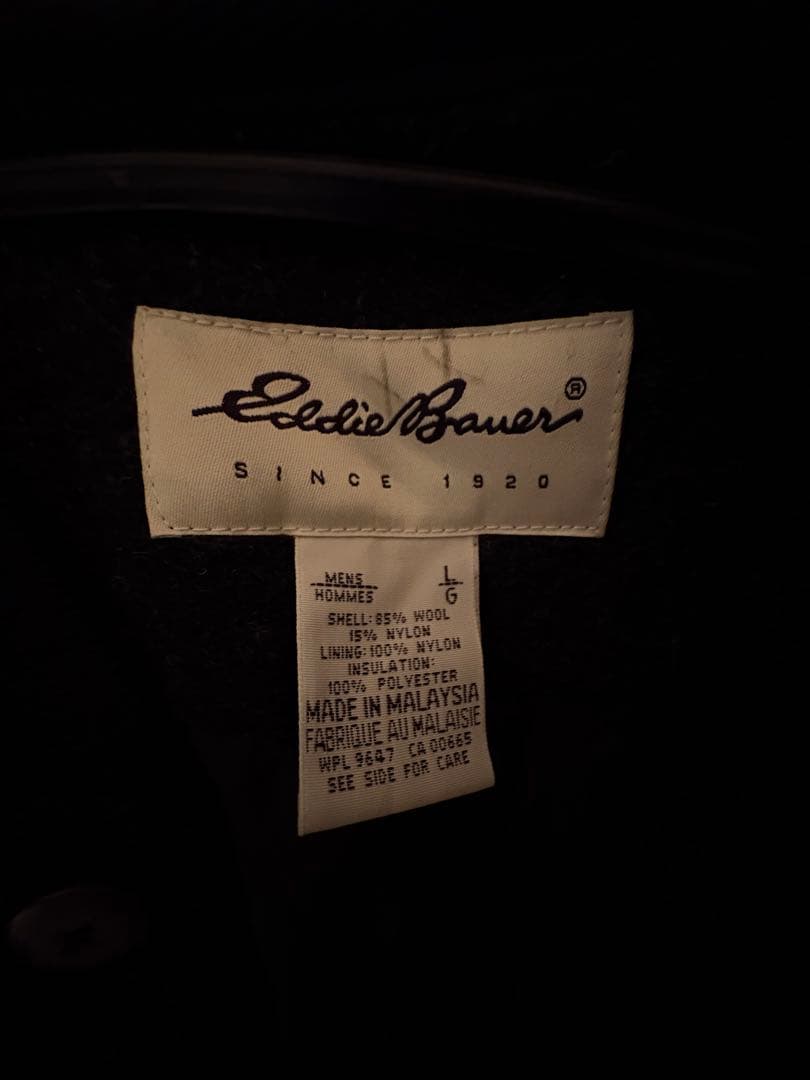 【古着】Eddie Bauer ノーカラーウールジャケット
