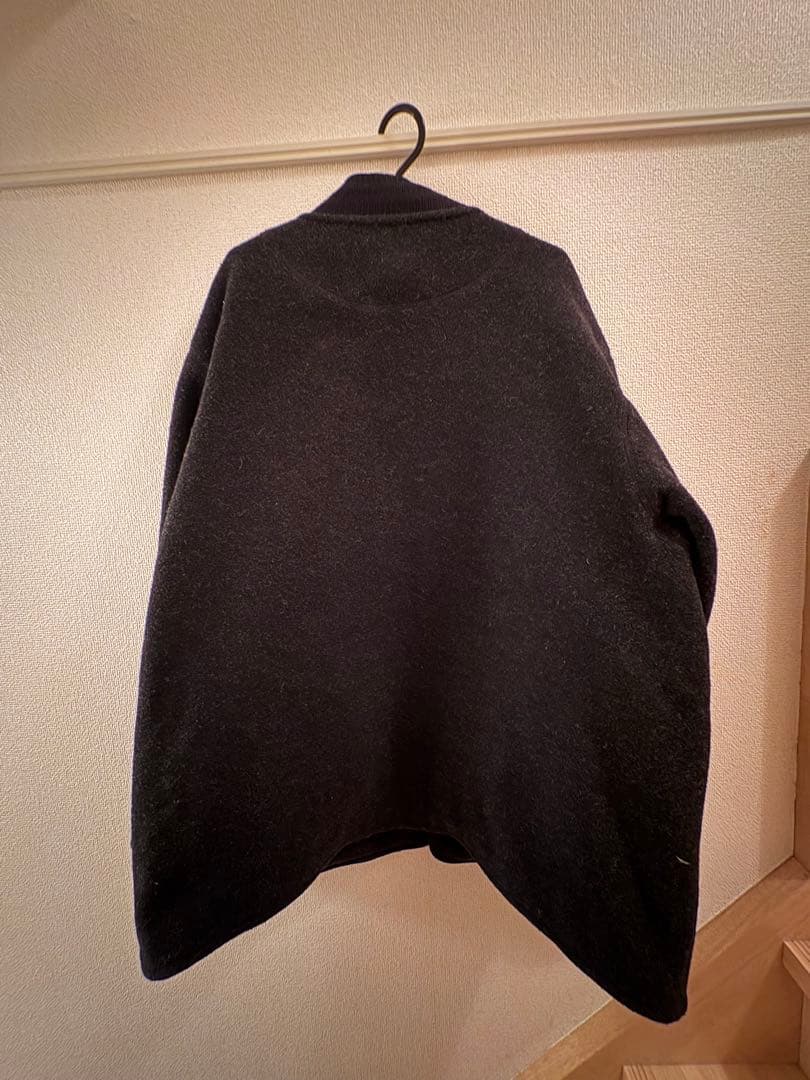 【古着】Eddie Bauer ノーカラーウールジャケット